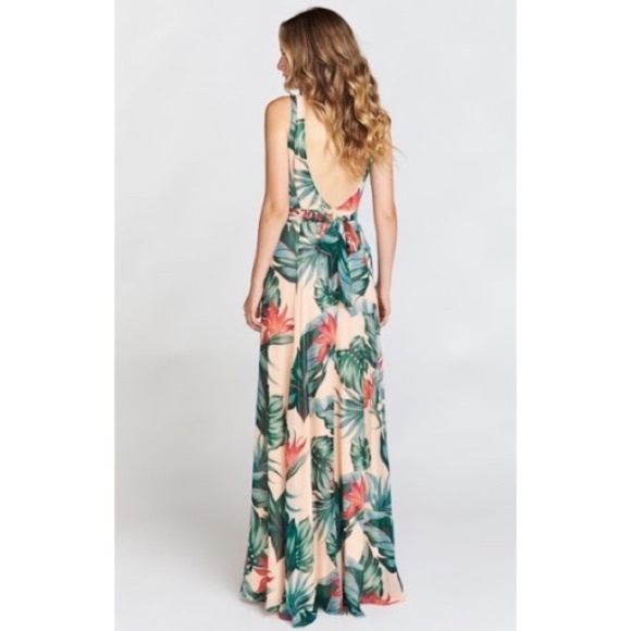 Show Me Your Mumu Jenn Maxi Dress in Kauai Kisses (Tropical Floral/Palm Fronds) - Picture 8 of 8